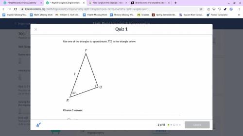 Use one of the triangles to approximate PQ in the triangle below.

Choose 1 
(Choice A)
4.5