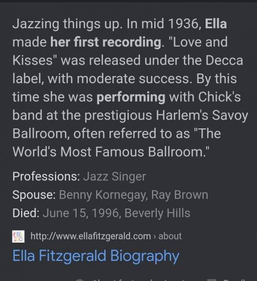 Ella Fitzgerald performed her first recording with what artist?