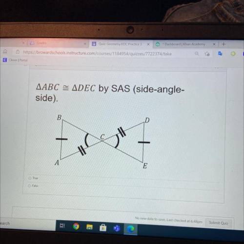 AABC = ADEC by SAS (side-angle-
side).
B В
А
E