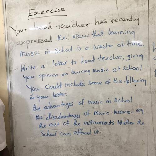 Write a letter to your headteacher giving your opinion on learning music at school