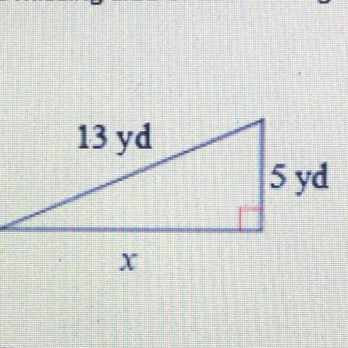 Find the missing side of each triangle