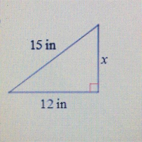 Find the missing side of each triangle