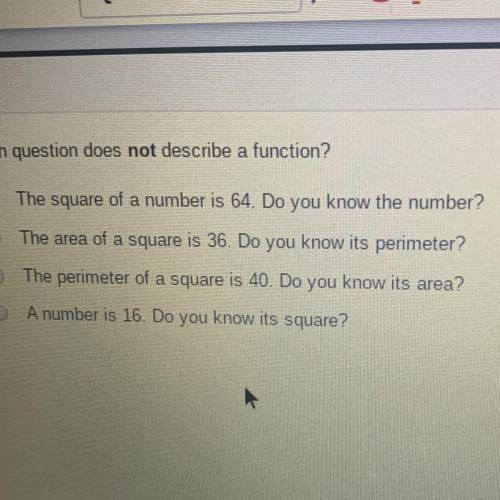 Which question does not describe a function ?