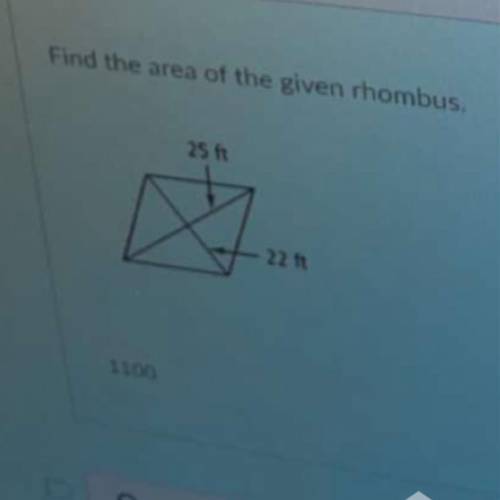 Find the area of the rhombus!