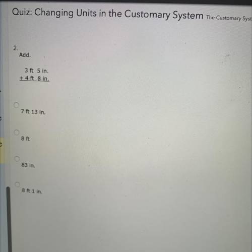 Changing units in the customary system