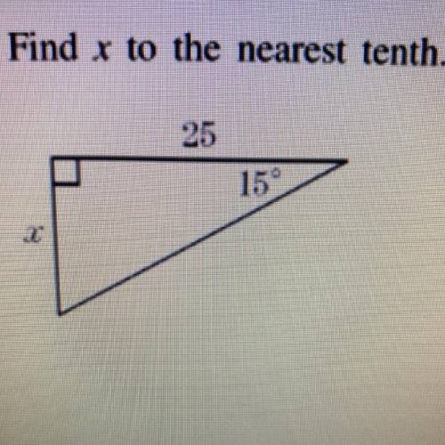 Find x to the nearest tenth. Click on the pic i really need help