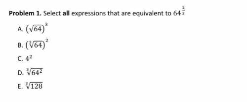 Select all expression that are equivalent to 64 2/3.