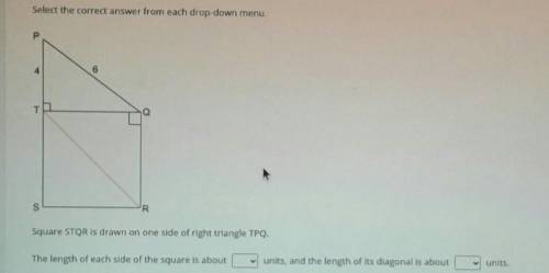 What's the correct answer from each drop-down menu. (there is a photo)

1.. 4.1, 4.5, 5.12.. 6.1,
