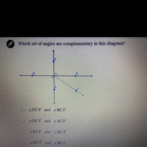Which set of angles is complementary?