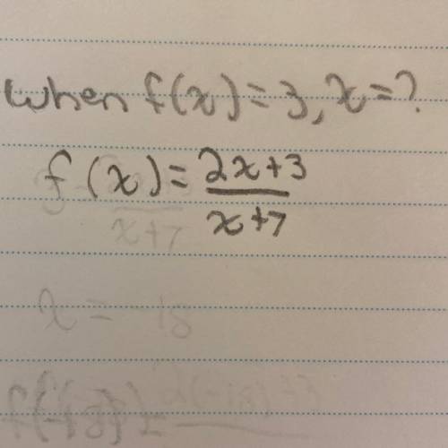When f(x)=3, x=?

Plz hurry this is the question there is nothing else it is using f(x)=2x+3 over