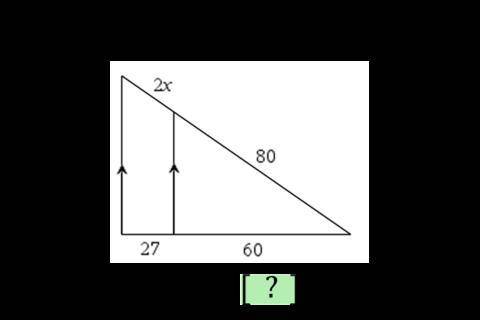 Find x in proportions of similar triangles