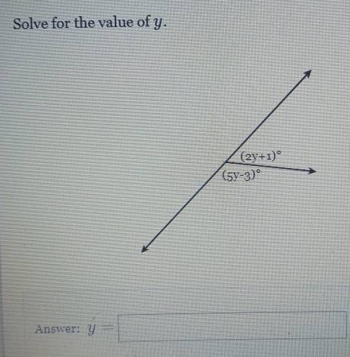 The value of y or how do I solve it​
