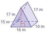 Find the surface area of the prism.
The surface area is_______
square meters.