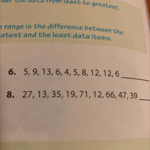 Please help I’m failing I need the right answer
Find the range of the data