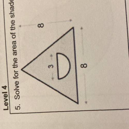 5. Solve for the area of the shaded region. Round answer to the nearest hundredth. Round answer to