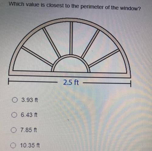Please help me find out which value is closest to the perimeter of the window.