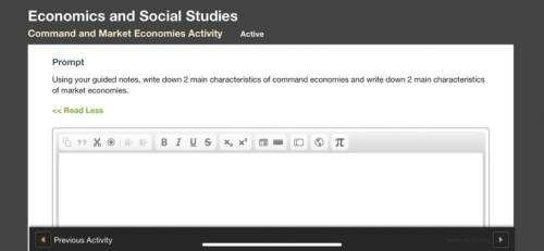 Using your guided notes, write down 2 main characteristics of command economies and write down 2 ma