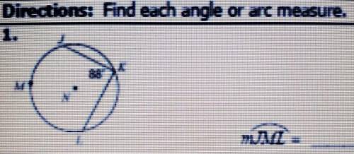 Find each angle or arc measure​