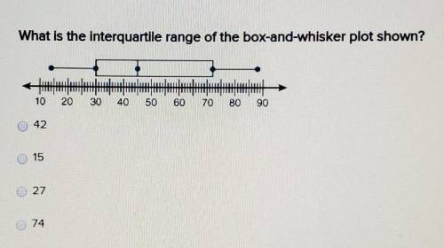 What is the Interquartile range of the box-and-whisker plot shown? WILL MARK BRAINILIST​
