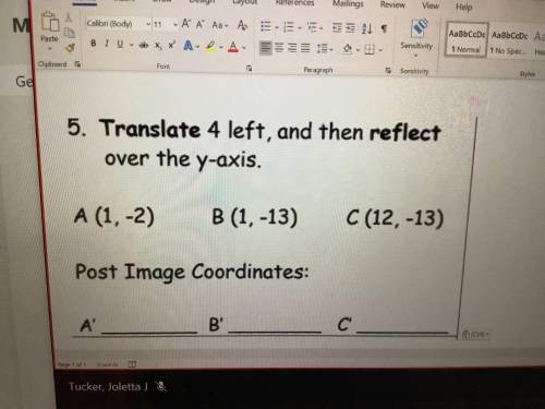 Translate 4 left and then reflect over the y axis
Please hurry