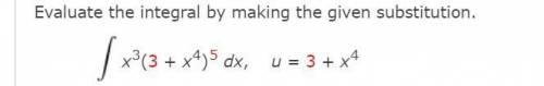 Evaluate the integral using substitution