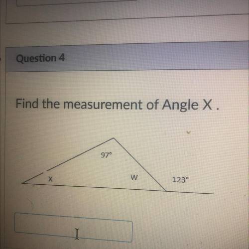How do I find the measurement of Angle x?