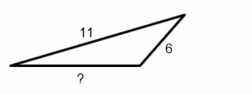 Which could NOT be the length of the unknown side of the triangle? *
5 points