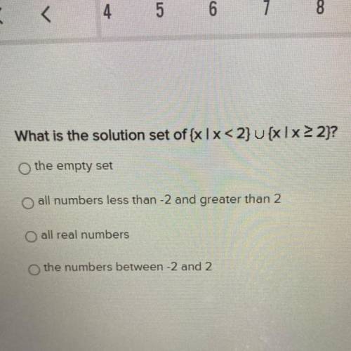 What is the solution set of: