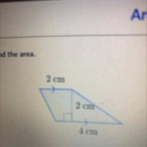 Find the area 
Help me with the question