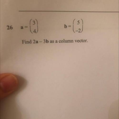 Find 2a-3b as a column vector