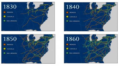 Based on the maps, what region did more railroads tracks develop - the North or South? Why do you t