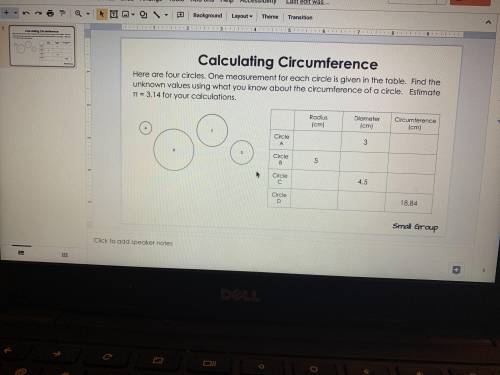 Calculating Circumference