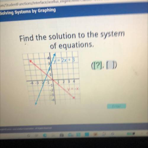 Find the solution to the system
of equations.
