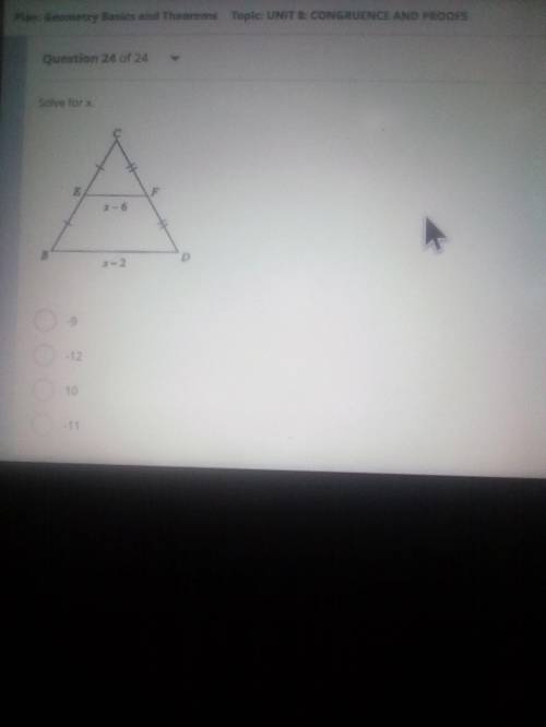 Solve for x given the picture 
I need an explanation
Will mark brainliest
