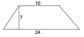 Find the area of this trapezoid. Area = _______ square units. Round to the nearest whole number.