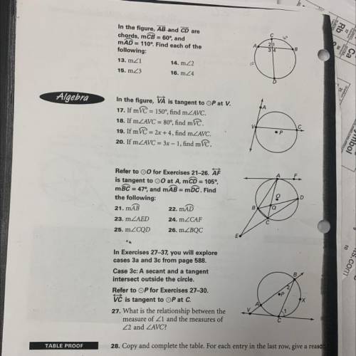 Please help me out with all of these geometry equations up to 26!