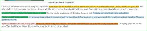 Question- After reading the two arguments about after-school sports, which do you think is the stro