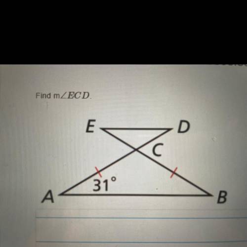 Show what you know Isosceles and Equilateral Triangles: 
Find m< ECD
