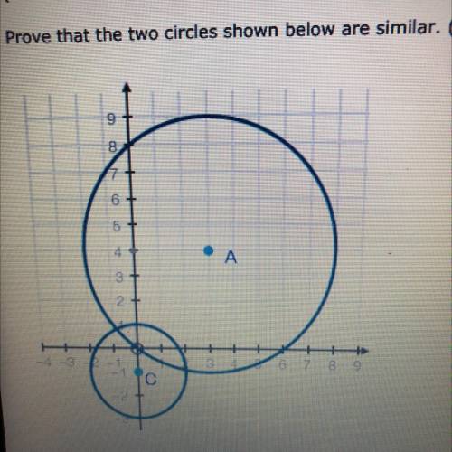Prove that the two circles shown below are similar￼.