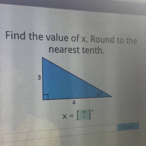 [geometry] Find the value of x. Round to the
nearest tenth.
please please help