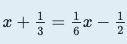 When clearing the fractions in the equation below, what is the Least Common Denominator?