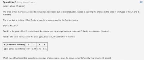 The price of fuel may increase due to demand and decrease due to overproduction. Marco is studying