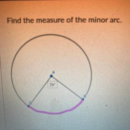 Find the measure of the minor arc.