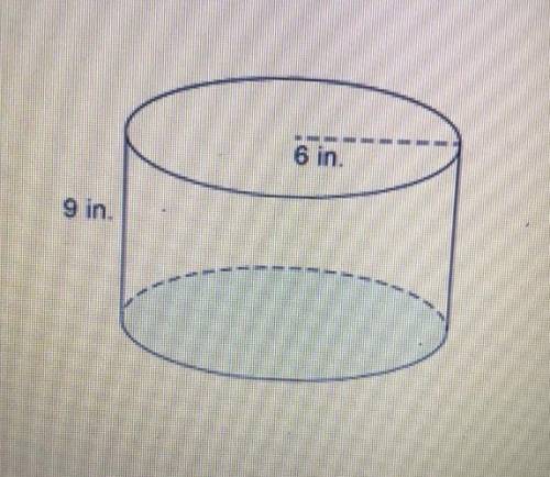 What is the exact volume of the cylinder?

A. 547 in
B. 1087 in
C. 1621 in
D. 324n in