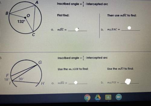 Please help me with Geometry, the answers are supposed to go where the white swiggles are .