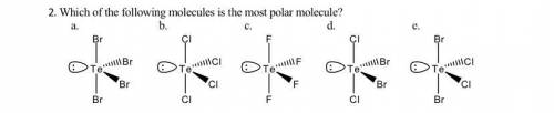 Which of the following molecules is the most polar molecule?