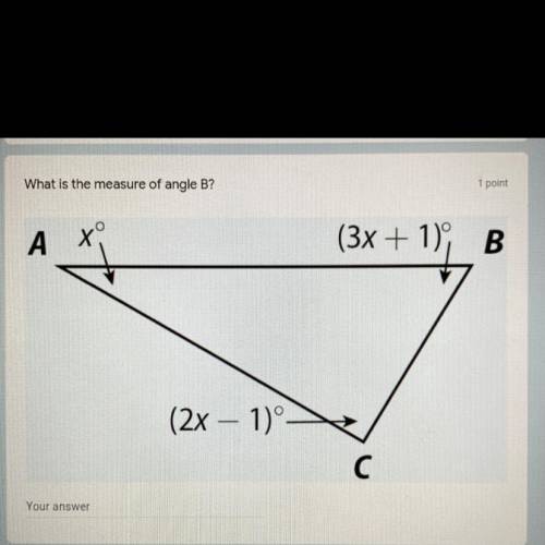 What is the measure of angle B?￼