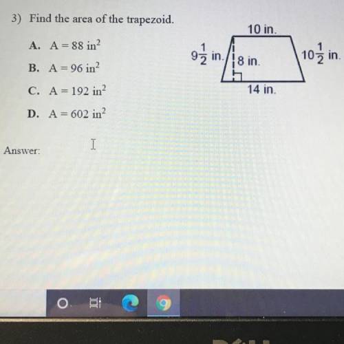 Please help me find the area of the trapezoid