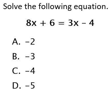Solve the following equation: 8x + 6 + 3x - 4
Please hurry.