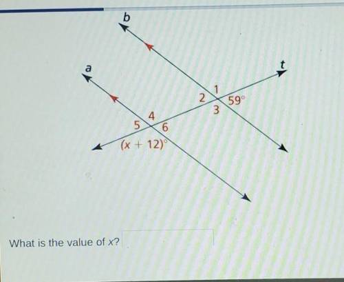 In the figure, a//b.what is the value of x?​